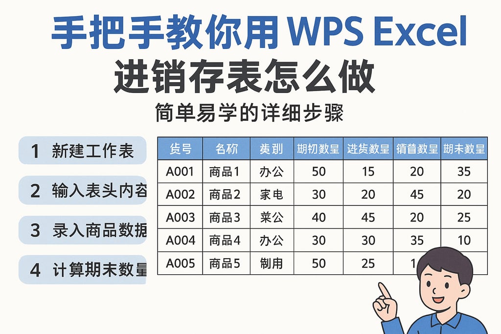 手把手教你用wps excel进销存表怎么做，简单易学的详细步骤